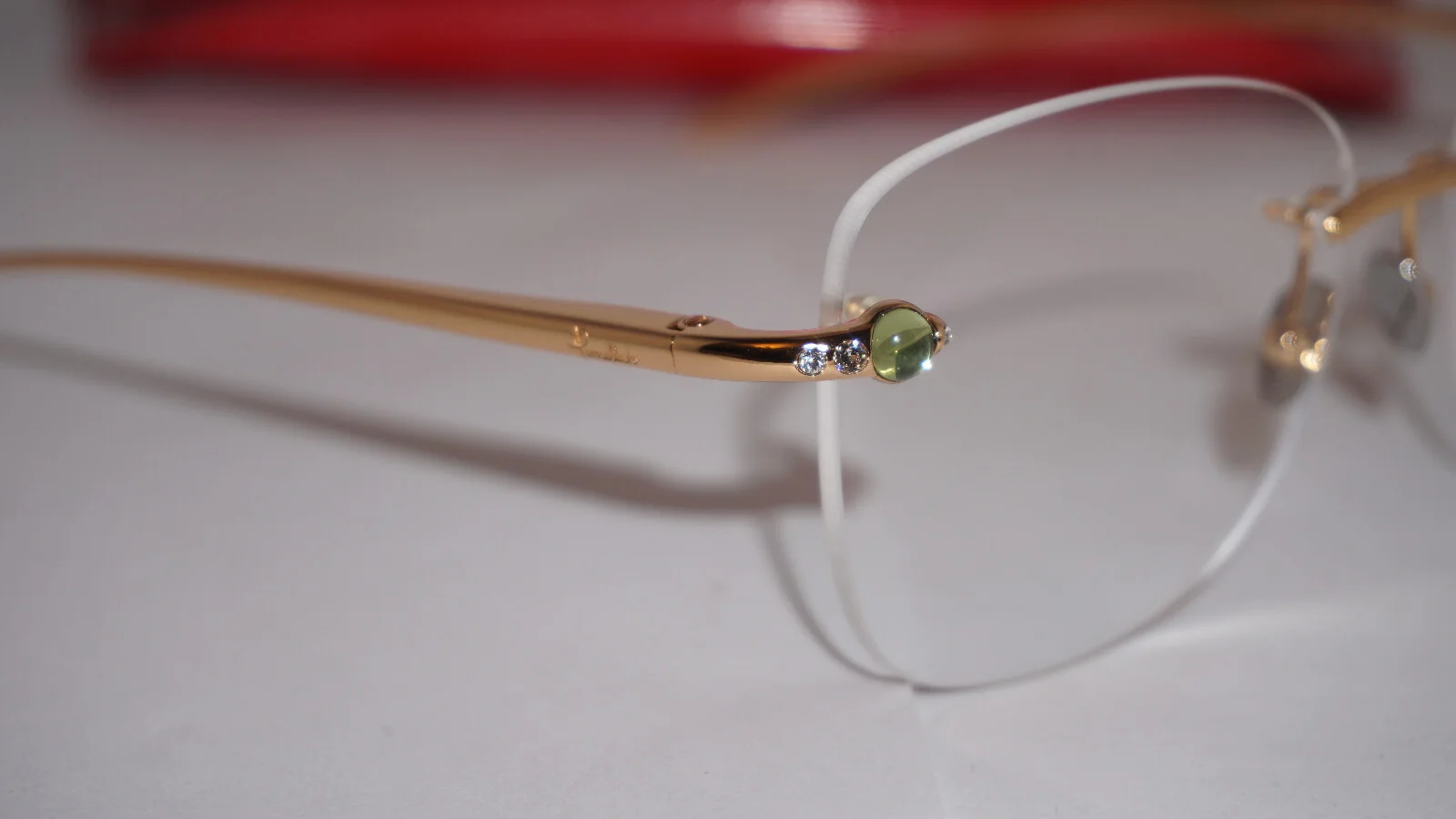 Pomellato New Eyeglasses Rimless Gold Green Transparent PM0071O 005 55 15 140 3