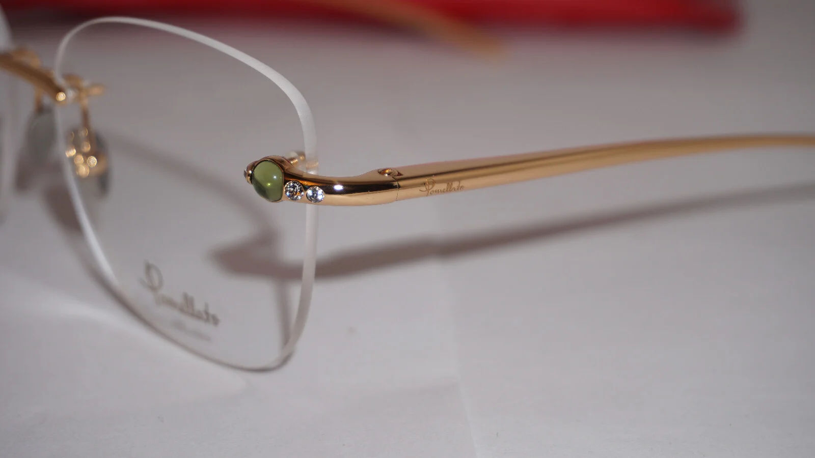 Pomellato New Eyeglasses Rimless Gold Green Transparent PM0071O 005 55 15 140 4