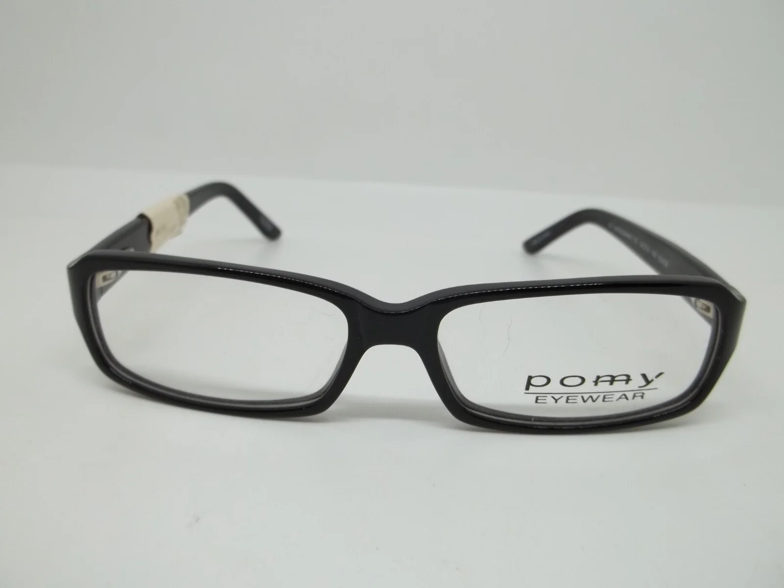Pomy 110 Womens Eyeglass Frames Black Full Rim plastic 54-15-140 NWT! 2
