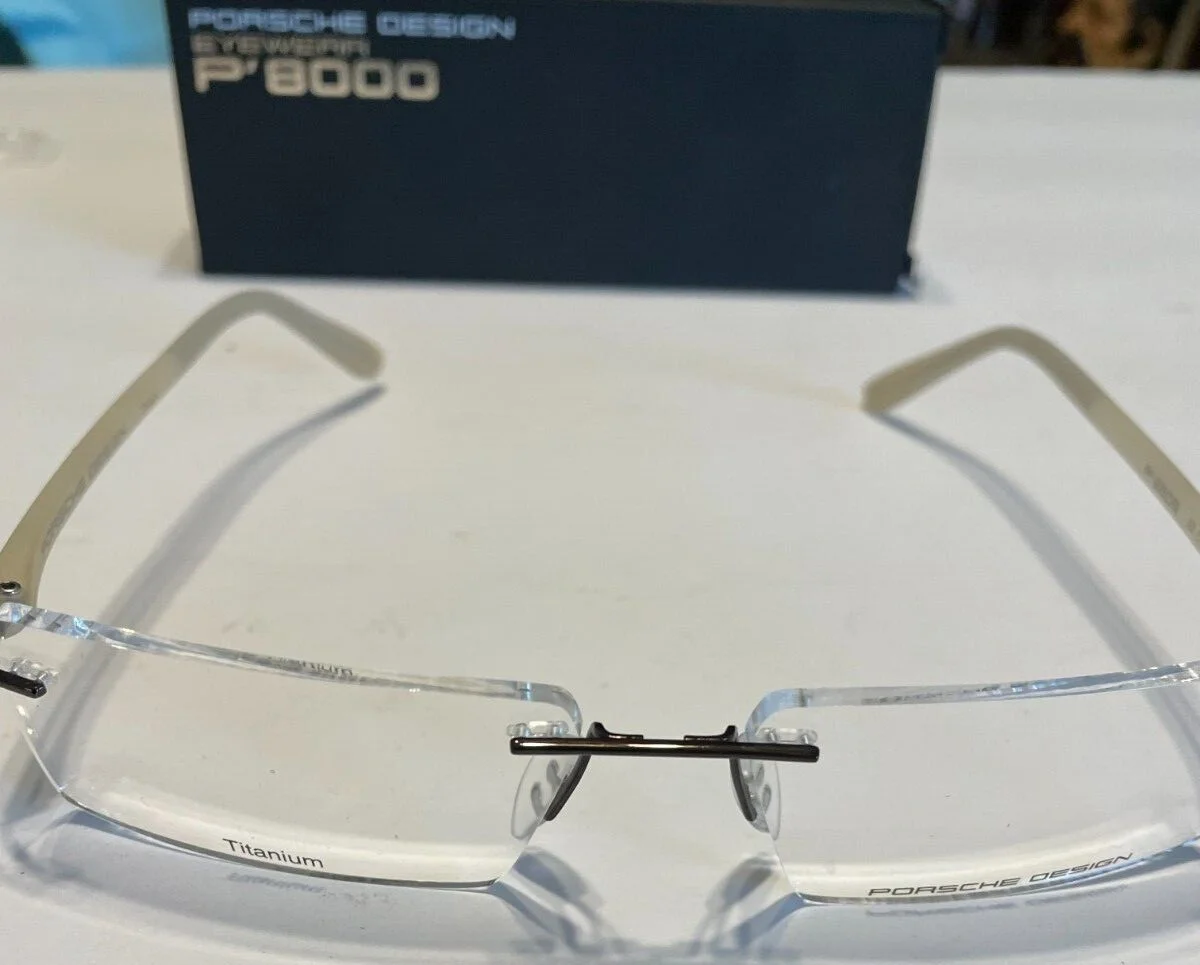 Porsche Design Eyeglasses P8205-C Tan Titanium Optical Rimless Frame 4
