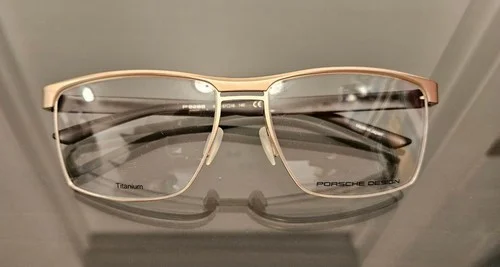 Porsche Design P8289 B Eyeglasses Frames Brown Gold Square Full Rim 57mm