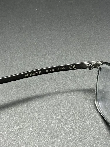 Porsche Design P8302 B Eyeglasses Frames Dark Gray Gunmetal Square 58-14-140 4