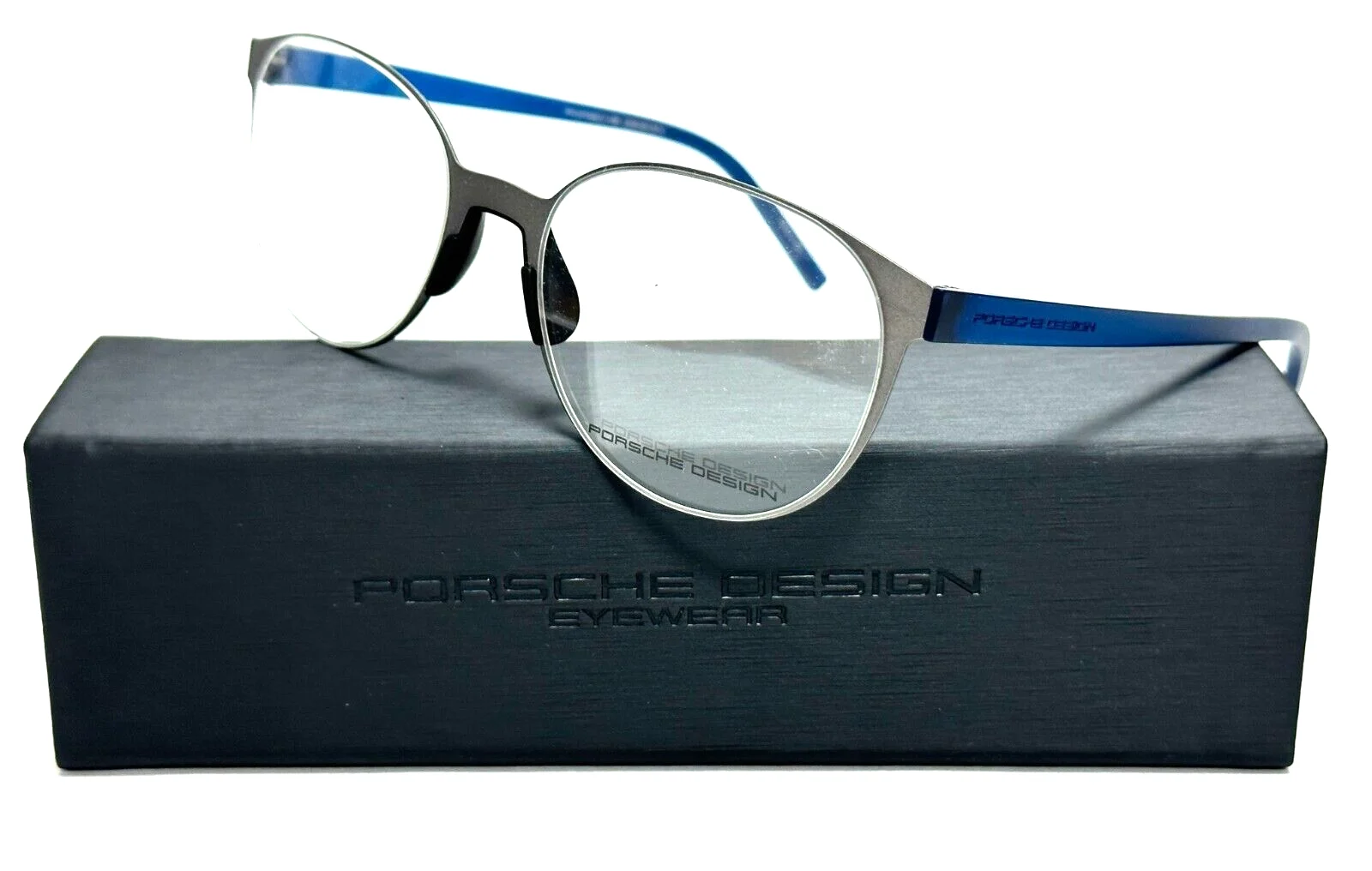 Porsche Design P8312 C Gunmetal/Blue Full Rim 53/19/145 Authentic Eyeglasses
