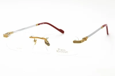 PORTA ROMANA 1001 Na Eyeglasses Gold Silver Frame 0X Mm 3