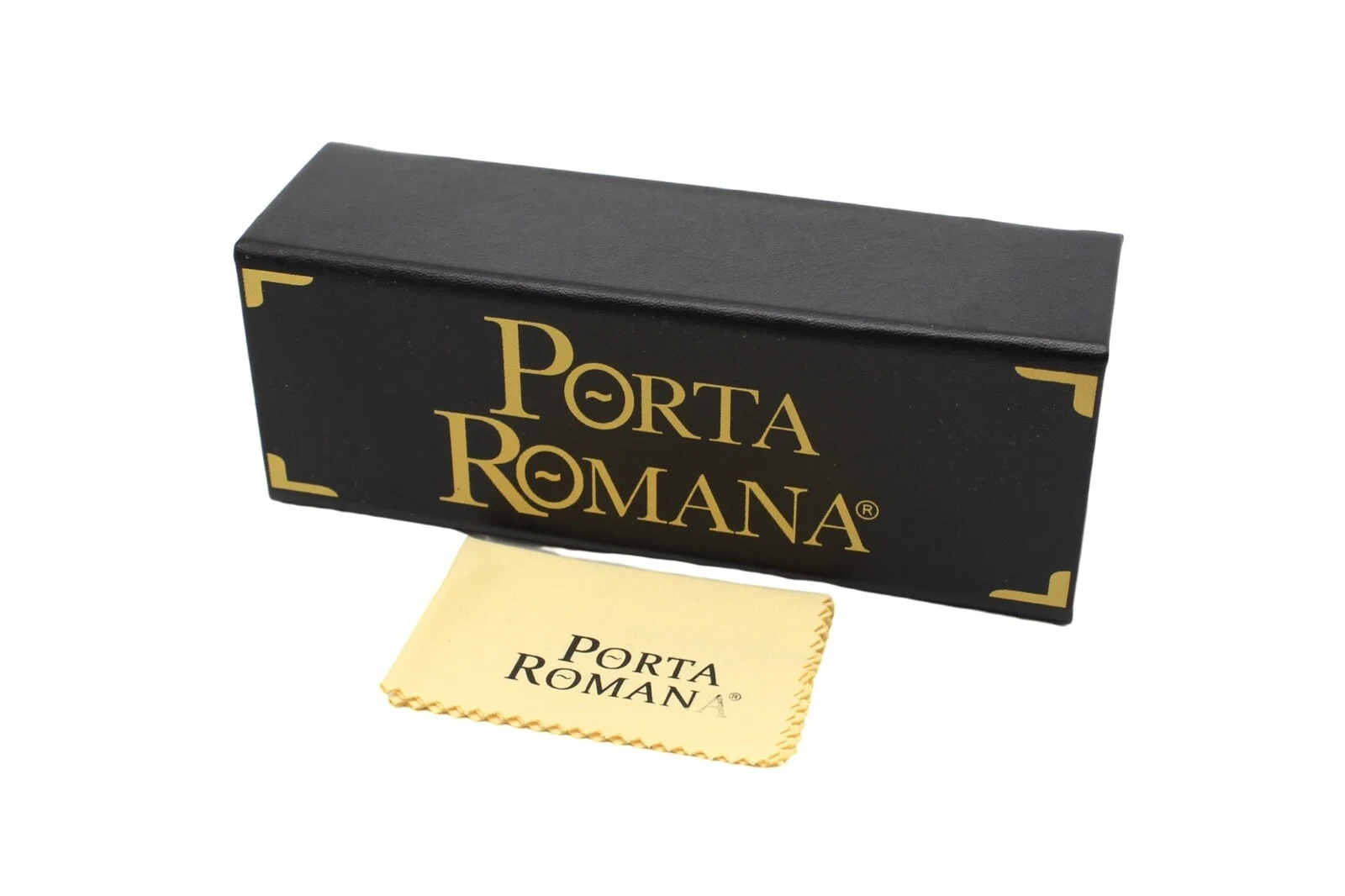 Porta Romana 1954 100 Gold Bubinga Lacquered Wood Rimless Eyeglasses 56-18-135 3