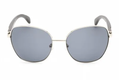 PORTA ROMANA 1964 100 Sunglasses Black Silver Frame Dark Gray Lenses 59mm 4