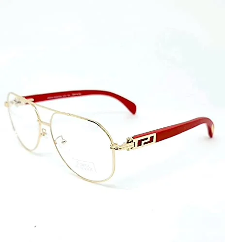 Porta Romana Travel Collection Sunglasses Model 1516 Gold with Wood Temple Prescription Ready Frames 2