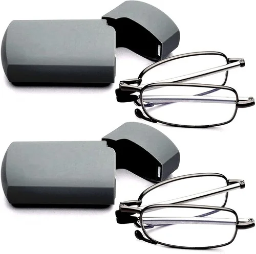 Portable Anti Blue Light Folding Reading Glasses With Case Men Women Telescopic Presbyopia Eyeglasses Elderly Glasses 4