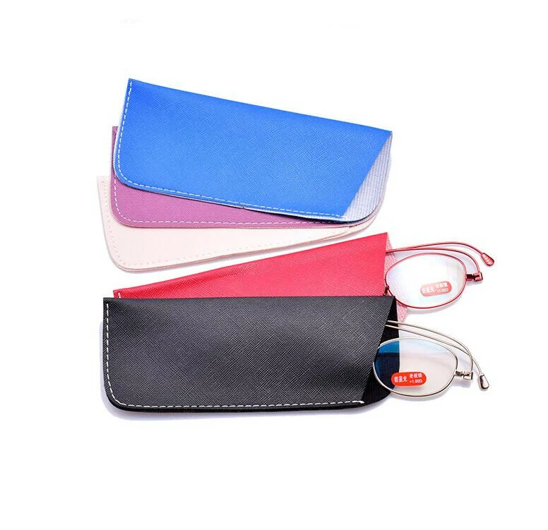 Portable Eyeglasses Case Waterproof Leather Glasses Protector Bag Pouch Holder