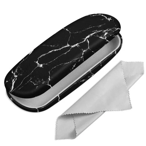 Portable Hard Shell Eyeglasses Case Glasses Cover Eyeglass Holder Cleaning Cloth 2