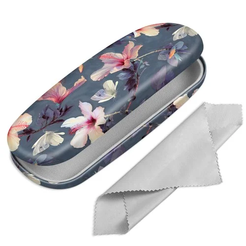 Portable Hard Shell Eyeglasses Case Glasses Cover Eyeglass Holder Cleaning Cloth 4