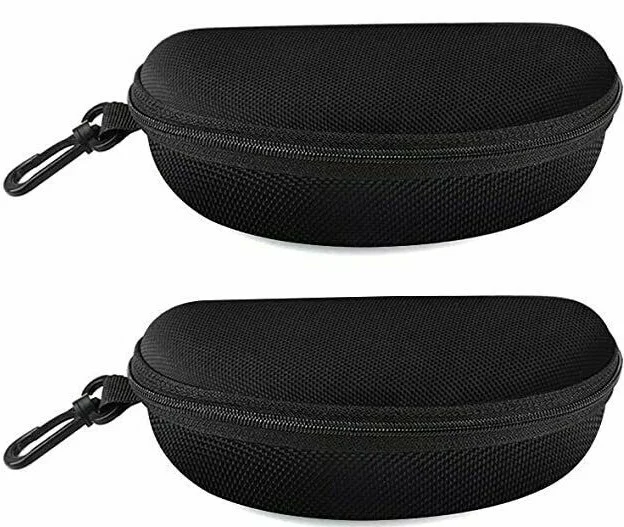 Portable Waterproof Sunglasses Eyeglasses Case Zipper Hard Shell Box hook Clip 3
