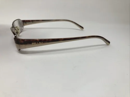 PRADA EYEGLASSES FRAME VPR 53H 766 50-16-135 ROSE GOLD TORTOISE CREAM CC95 2