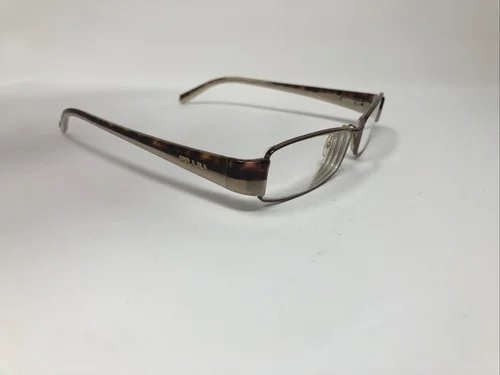 PRADA EYEGLASSES FRAME VPR 53H 766 50-16-135 ROSE GOLD TORTOISE CREAM CC95 4