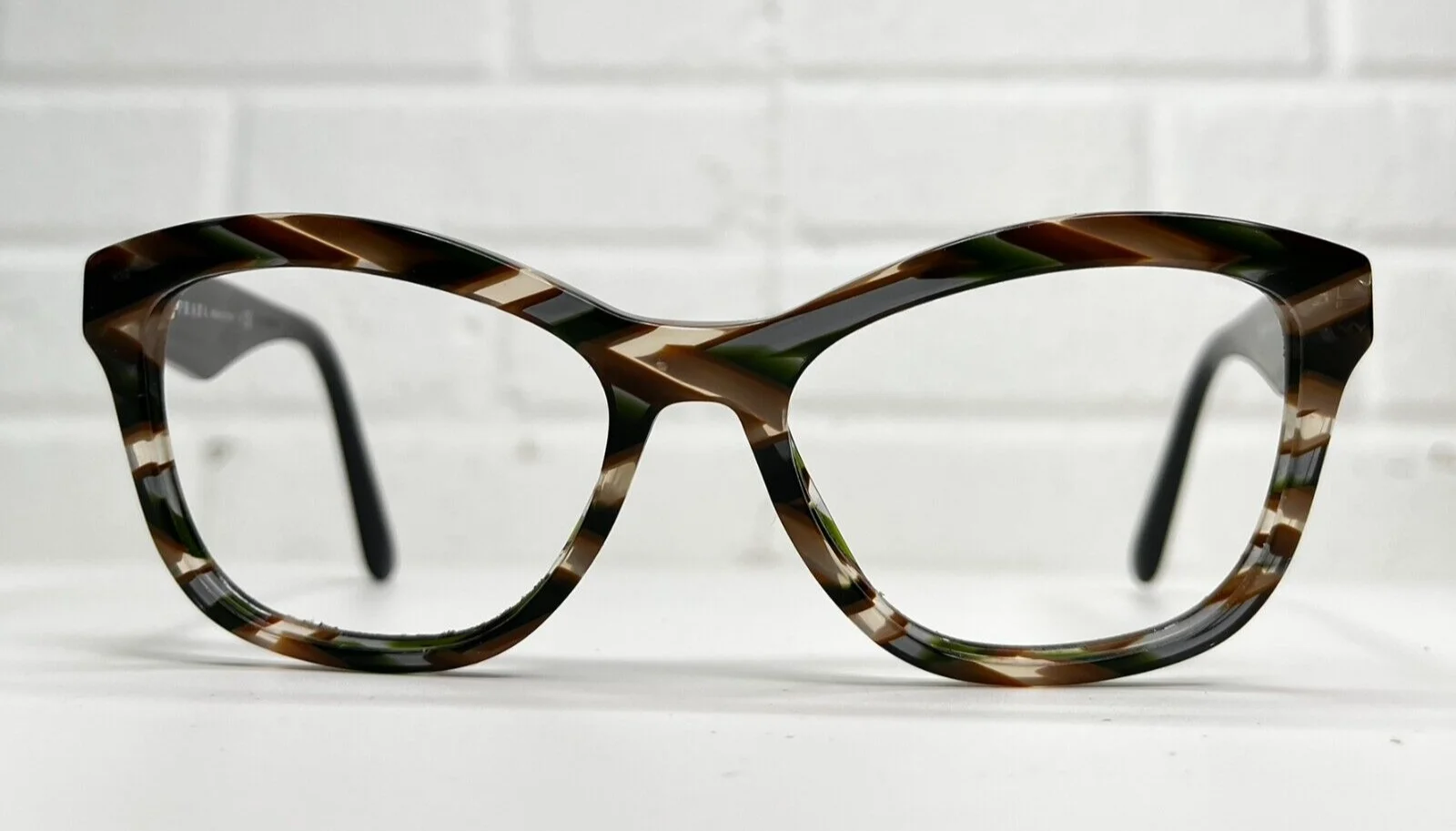 PRADA Eyeglasses Frames Brown Green VPR29R VAO-1O1 54-17-140 Sheaves 1499