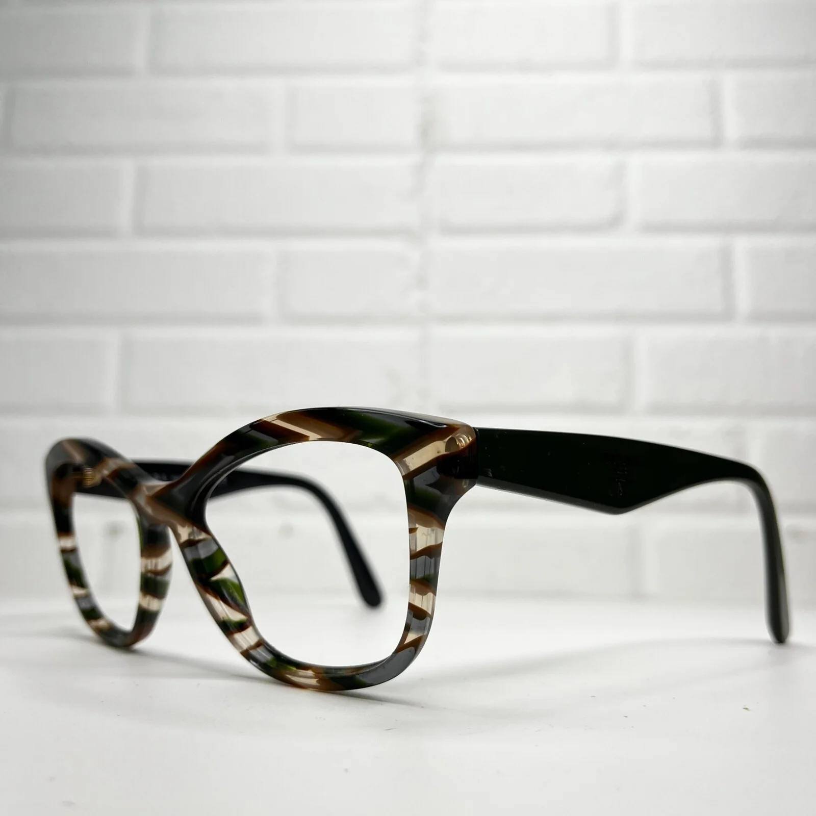 PRADA Eyeglasses Frames Brown Green VPR29R VAO-1O1 54-17-140 Sheaves 1499 2