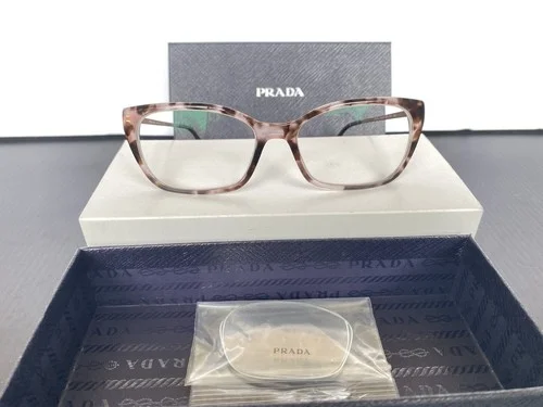 PRADA Eyeglasses Frames VPR 14X ROJ-101 Rose Tortoise/Gold Size 54-16-140 3