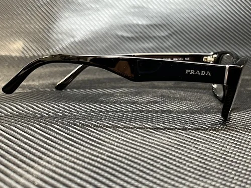 Prada Eyeglasses PR 16MV 1AB1O1 55mm Gloss Black Rectangle Frame 55mm 3