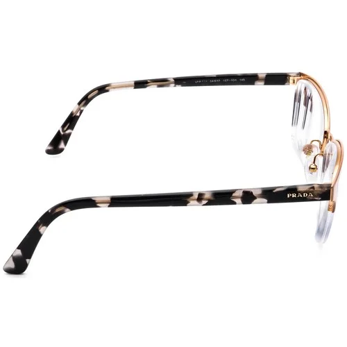 Prada Eyeglasses VPR61X YEP-1O1 Rose Gold/Gray Tortoise Half Rim Italy 54-17 145 4