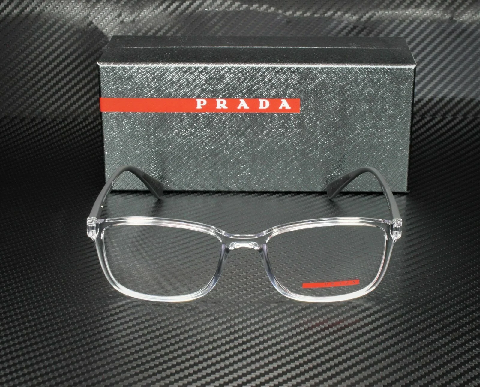 PRADA LINEA ROSSA PS 04IV 2AZ1O1 Transparent Demo Lens Men 2