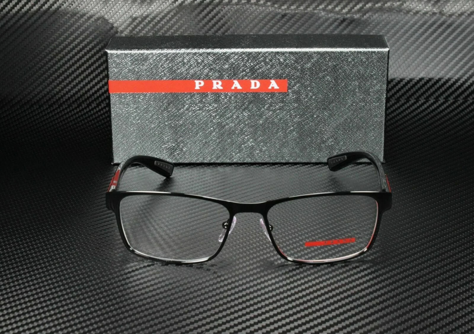 PRADA LINEA ROSSA PS 50GV 1AB1O1 Black Rectangle Men 2
