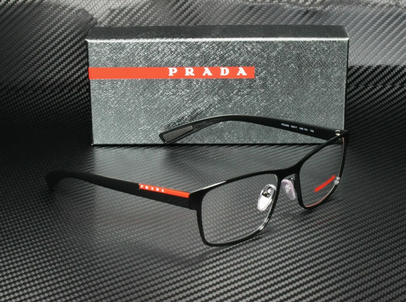 PRADA LINEA ROSSA PS 50GV 1AB1O1 Black Rectangle Men 3