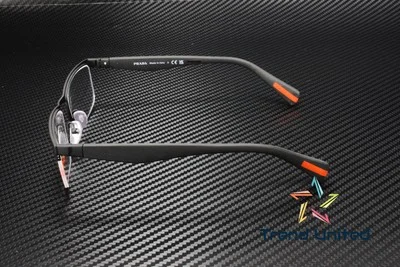 PRADA LINEA ROSSA PS 52FV DG01O1 Black Rubber Demo Lens Men Eyeglasses 54mm 4