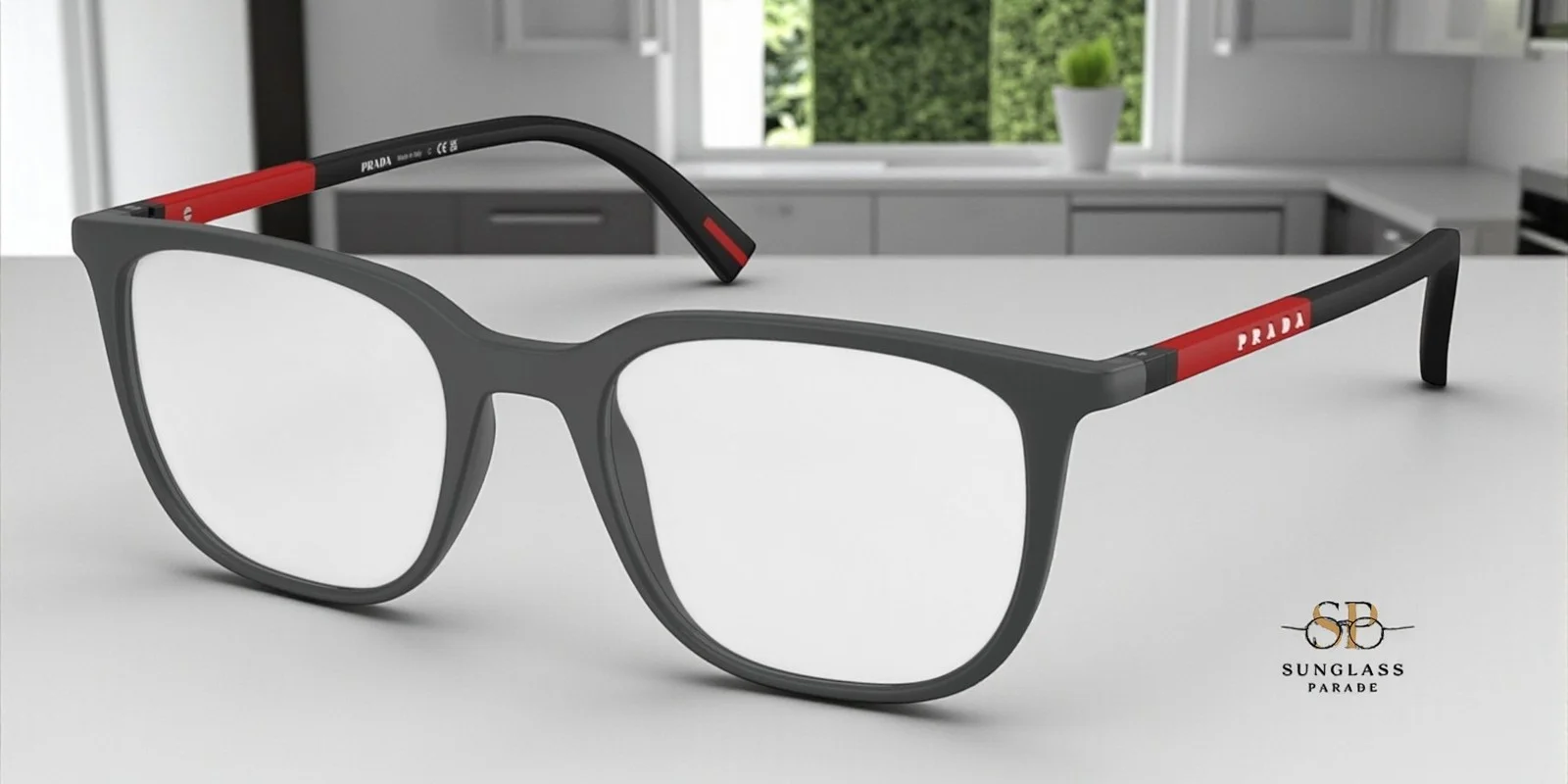 PRADA LINEA ROSSA PS01LV 1BO1O1 Lifestyle Matte Black Demo Lens Men 4