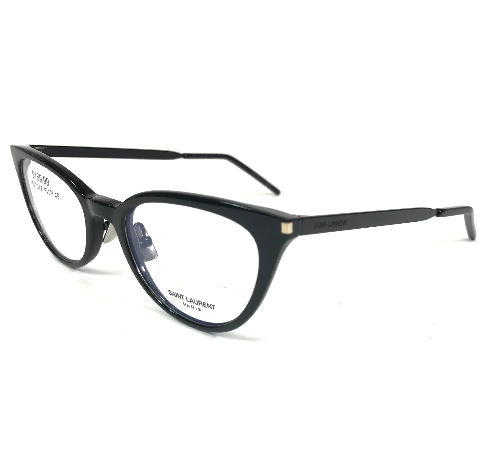 Prada NEW Black Cat Eye $377 Womens Fashion Frames 54-18-140 Eyeglasses PR09YV 2