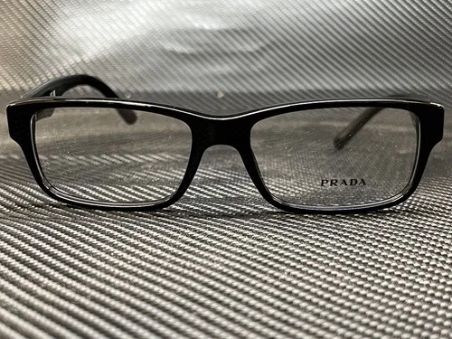 PRADA PR 16MV 1AB1O1 Gloss Black Rectangle 53 mm Men 2