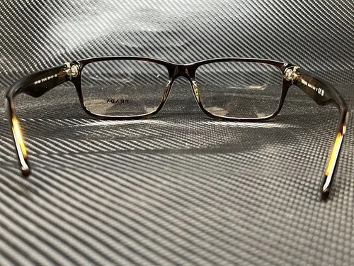 PRADA PR 16MV ZXH1O1 Tortoise Denim Rectangle 55 mm Men 4