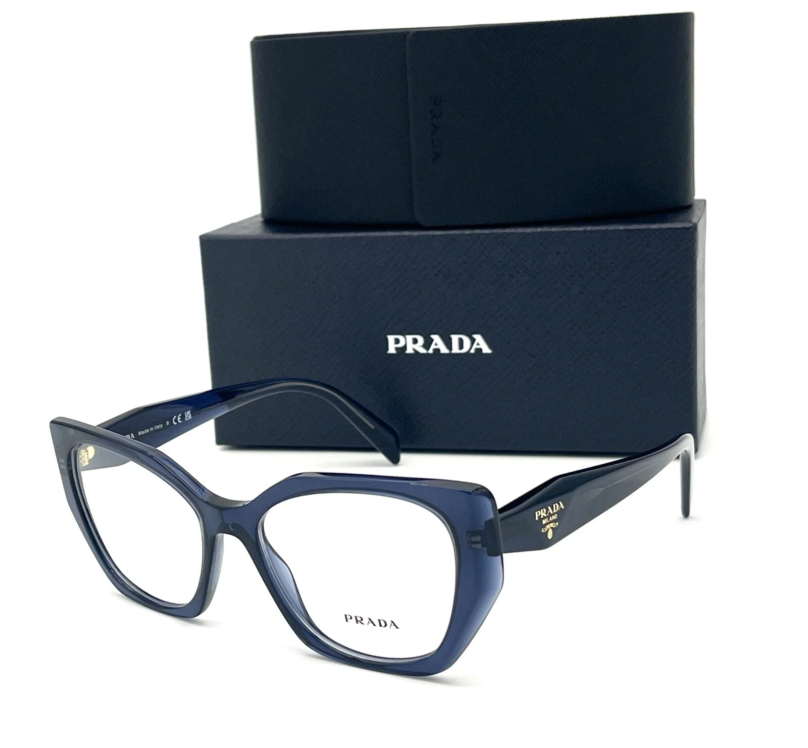 Prada PR 18WV 08Q1O1 Blue Crystal / Demo Lens 52mm Eyeglasses