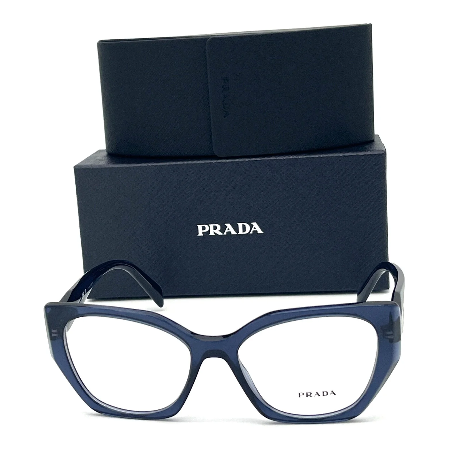 Prada PR 18WV 08Q1O1 Blue Crystal / Demo Lens 52mm Eyeglasses 2