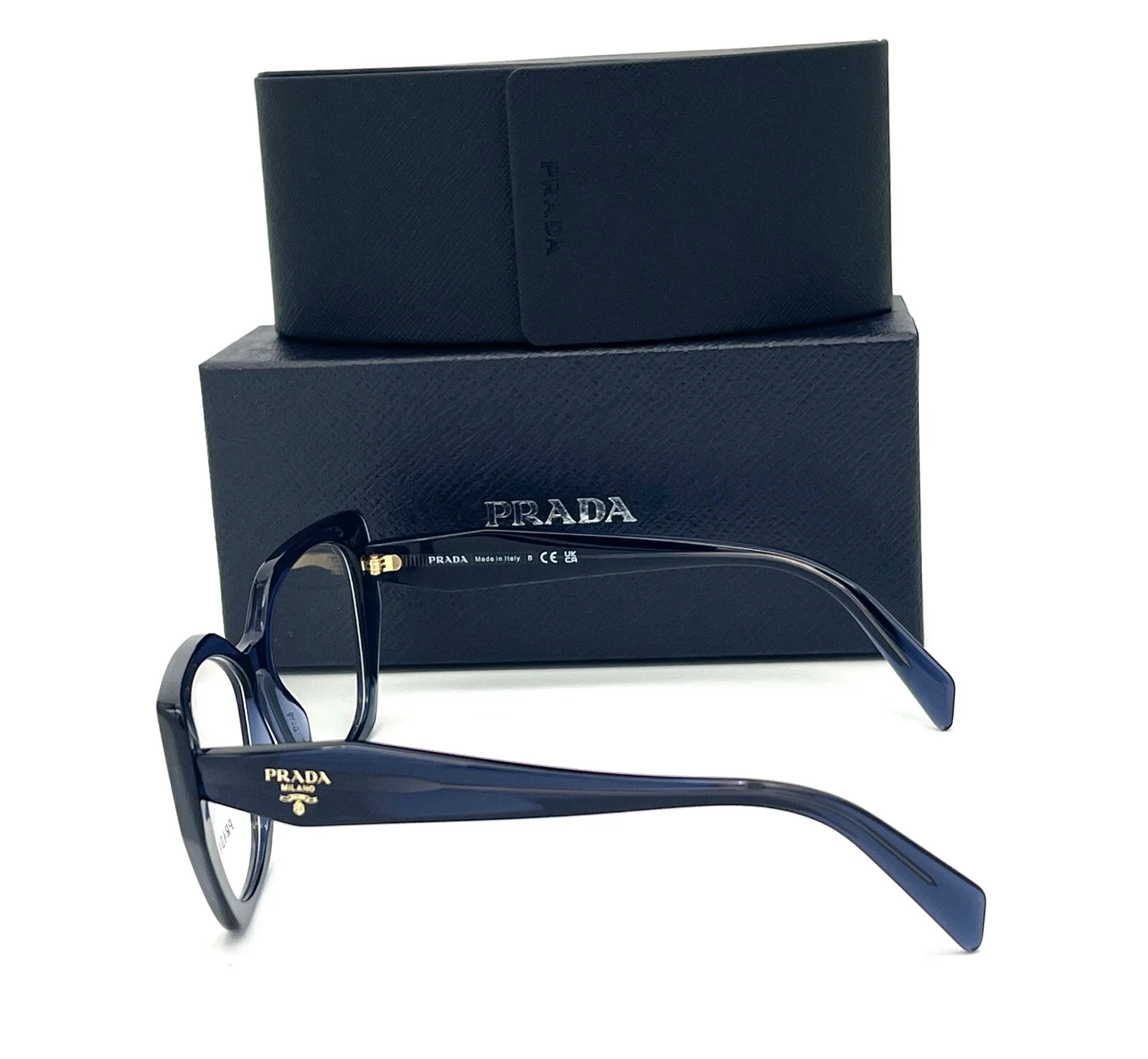 Prada PR 18WV 08Q1O1 Blue Crystal / Demo Lens 52mm Eyeglasses 3