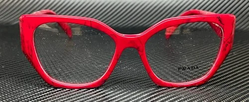 PRADA PR 18WV 15D1O1 Maroon Red Marble Women 2