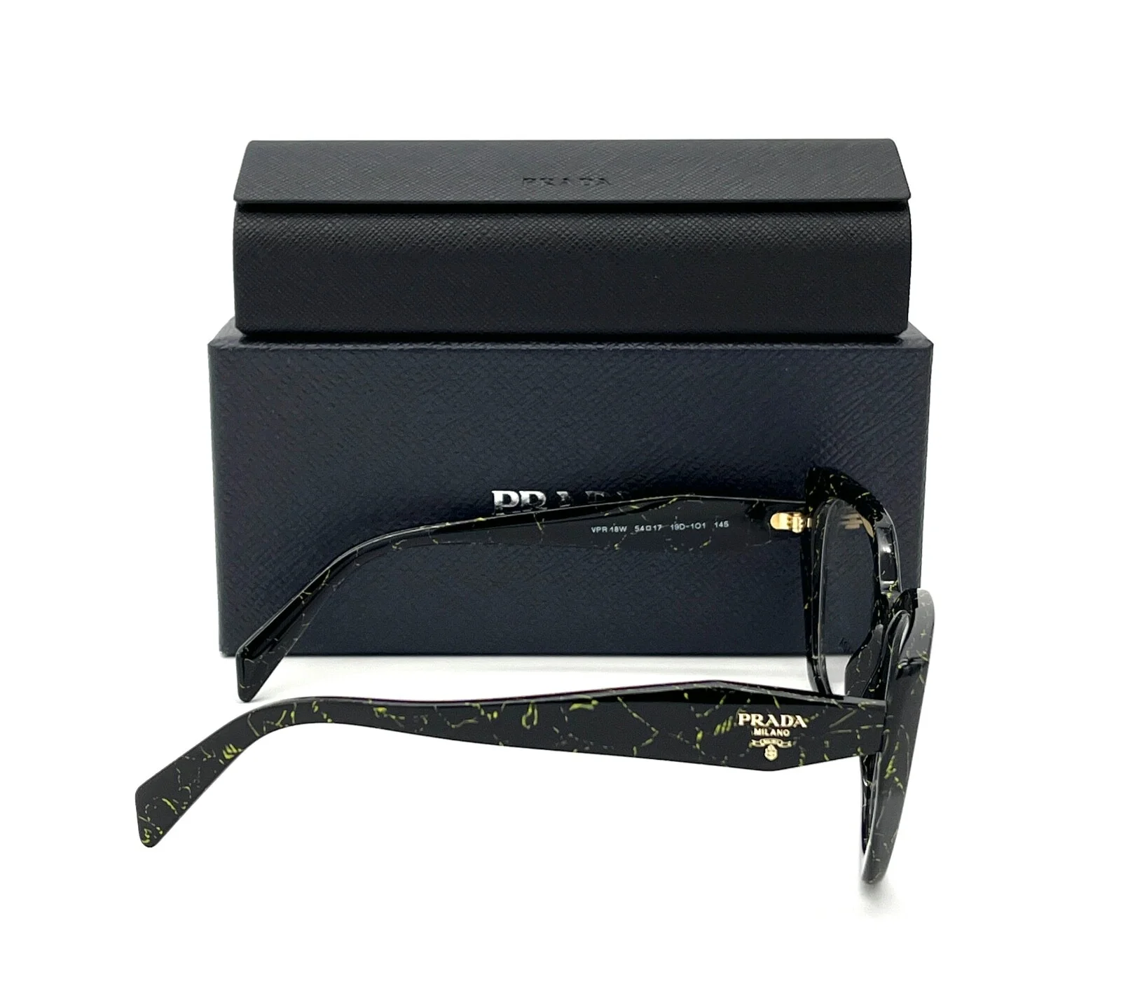 Prada PR 18WV 19D1O1 Black Yellow Marble / Demo Lens 54mm Eyeglasses 4