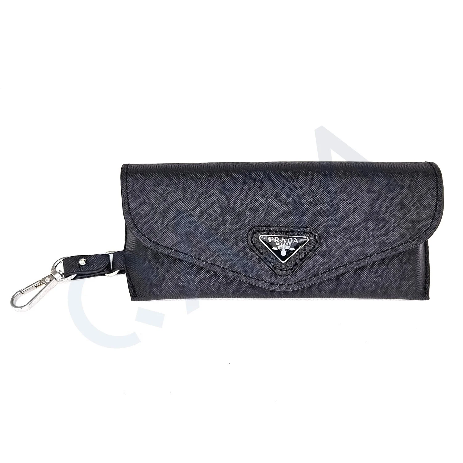 Prada Saffiano Soft Leather Case for Eyeglasses Sunglasses w/ Cloth & Box 2