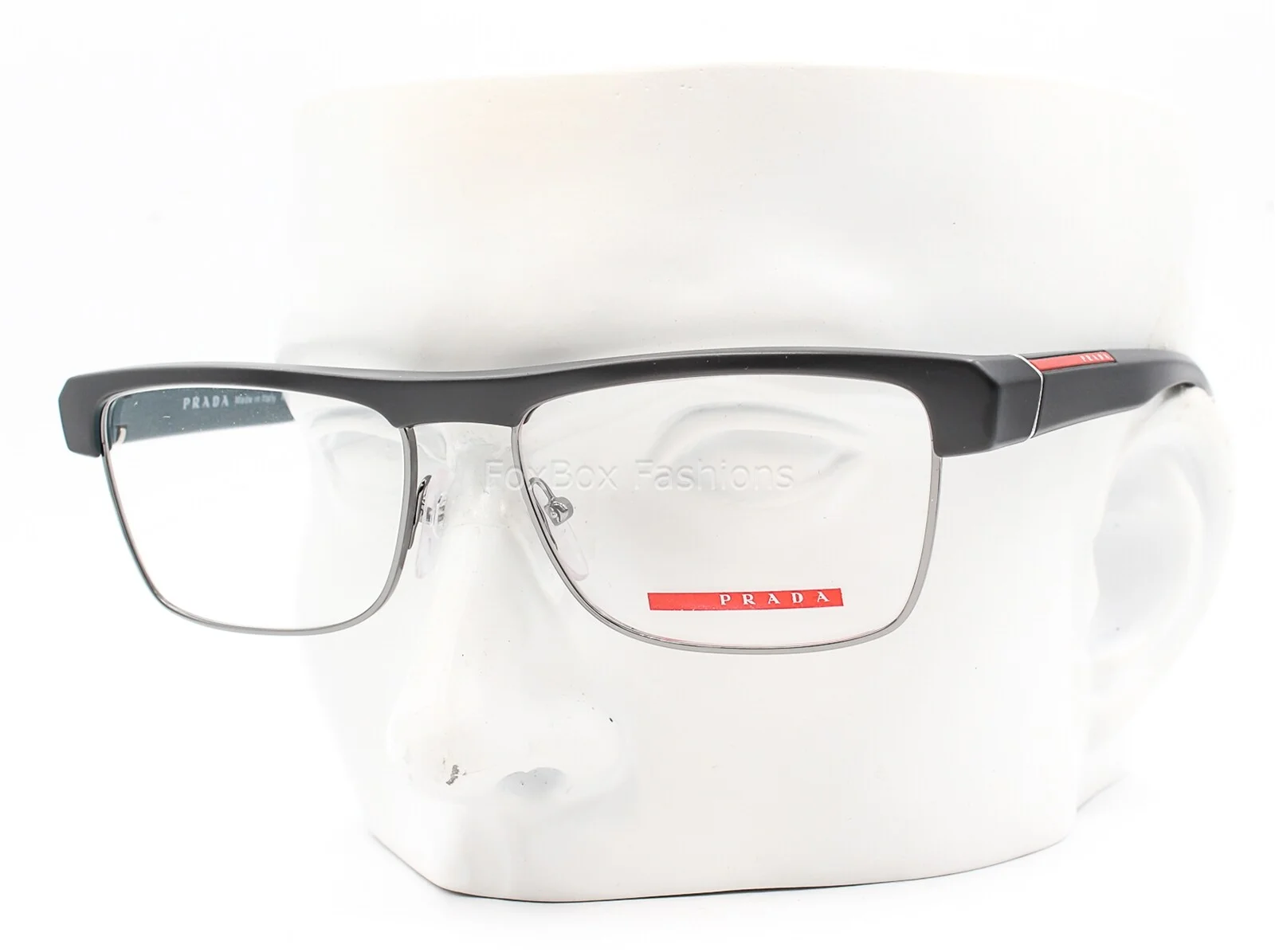 Prada Sport VPS 01E QFF-1O1 Eyeglasses Glasses Dark Gray on Blue 54-16-145