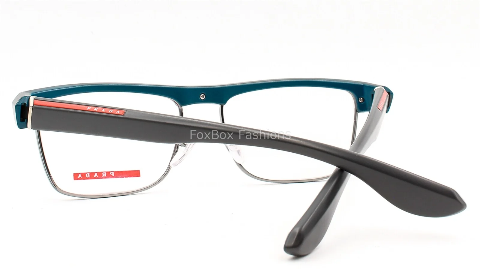 Prada Sport VPS 01E QFF-1O1 Eyeglasses Glasses Dark Gray on Blue 54-16-145 4
