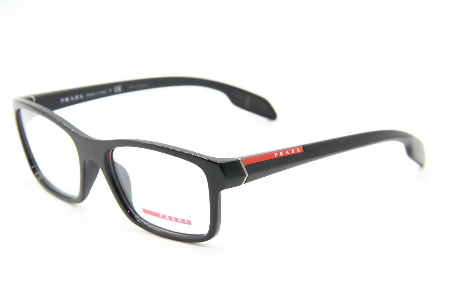 Prada Sport VPS 06D 1BO-1O1 Eyeglasses Glasses Polished & Matte Black 53-17-145