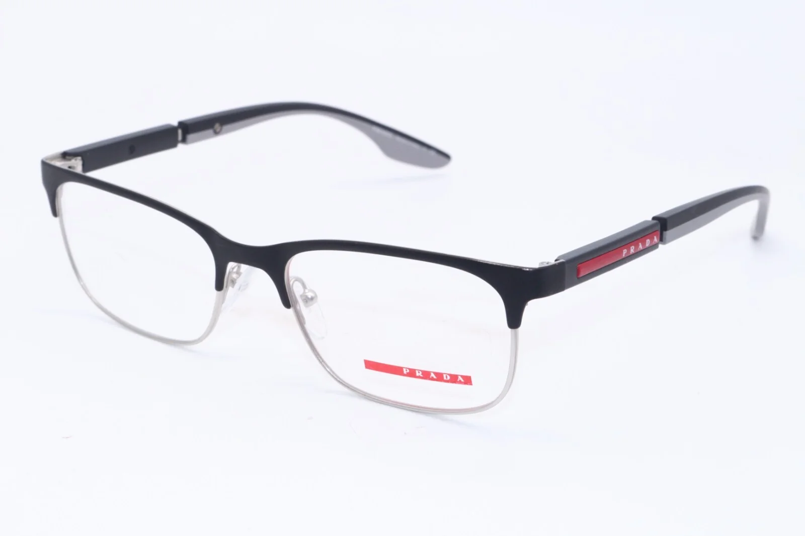 Prada Sport VPS 52N 08P-1O1 BLACK GUNMETAL AUTHENTIC FRAMES EYEGLASSES 55-18