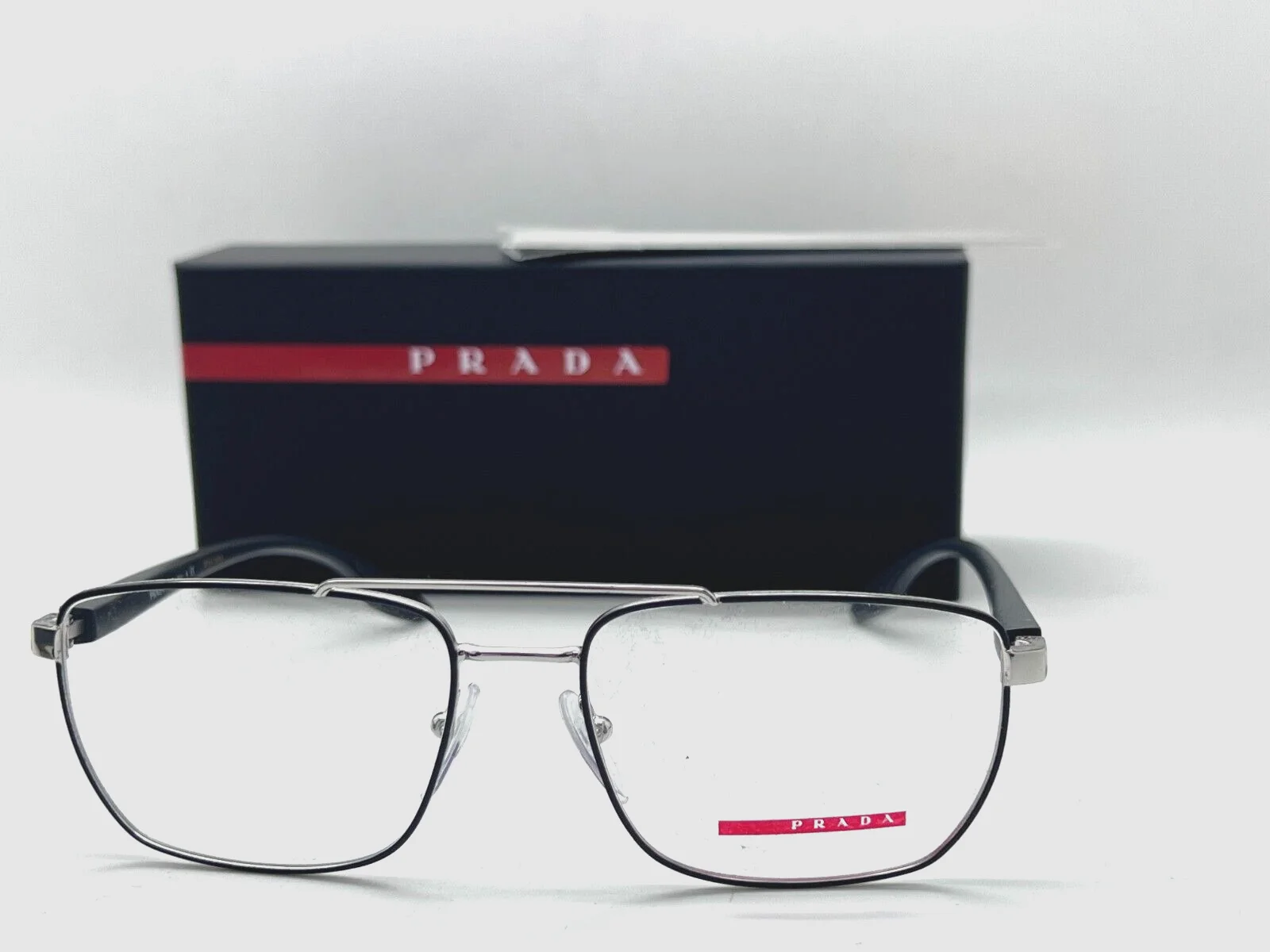 Prada Sport VPS 53M TFZ-101 MATTE GREY/SILVER 55-17-145MM Eyeglasses Italy NIB 2