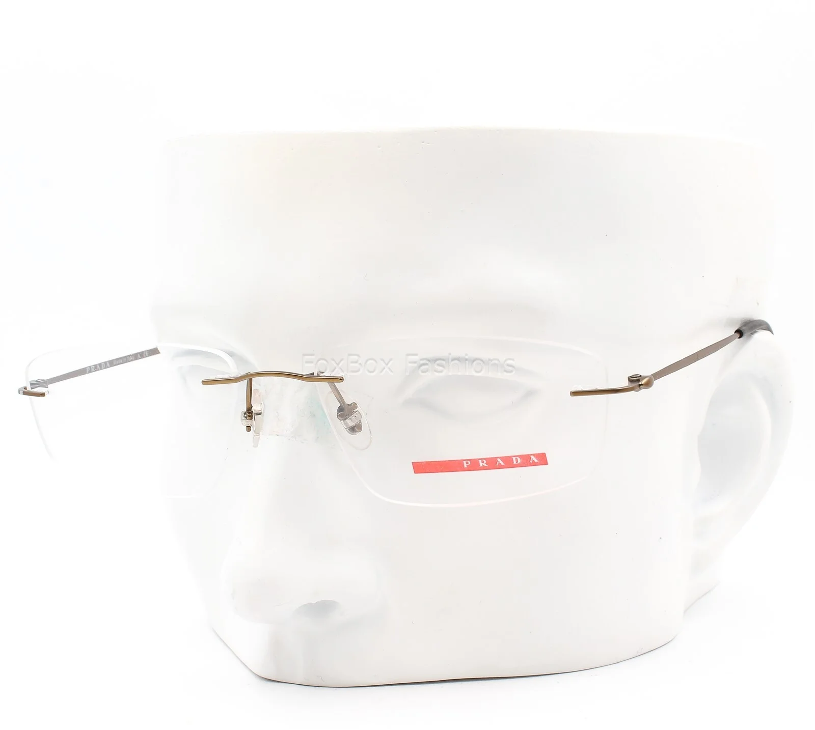 Prada Sport VPS 54E ROU-1O1 Rimless Eyeglasses Glasses Matte Bronze 55-17-140