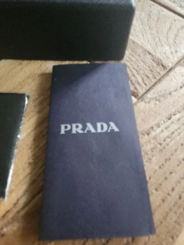 PRADA Sunglasses/Eyeglasses Black hard Case and Cleaning Cloth 3