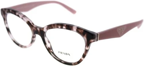 Prada TRIANGLE PR11RV Eyeglass Frames ROJ1O1-52 - Pink Havana...