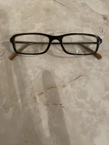 Prada VPR 04F Eyewear FRAMES 51-16-135 Brown Green Rectangle Preowned Rx Ready