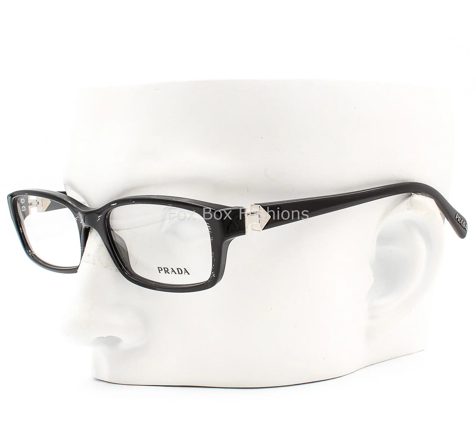 Prada VPR 07N ACF-1O1 Eyeglasses Glasses Black & Clear Print 53-17-140