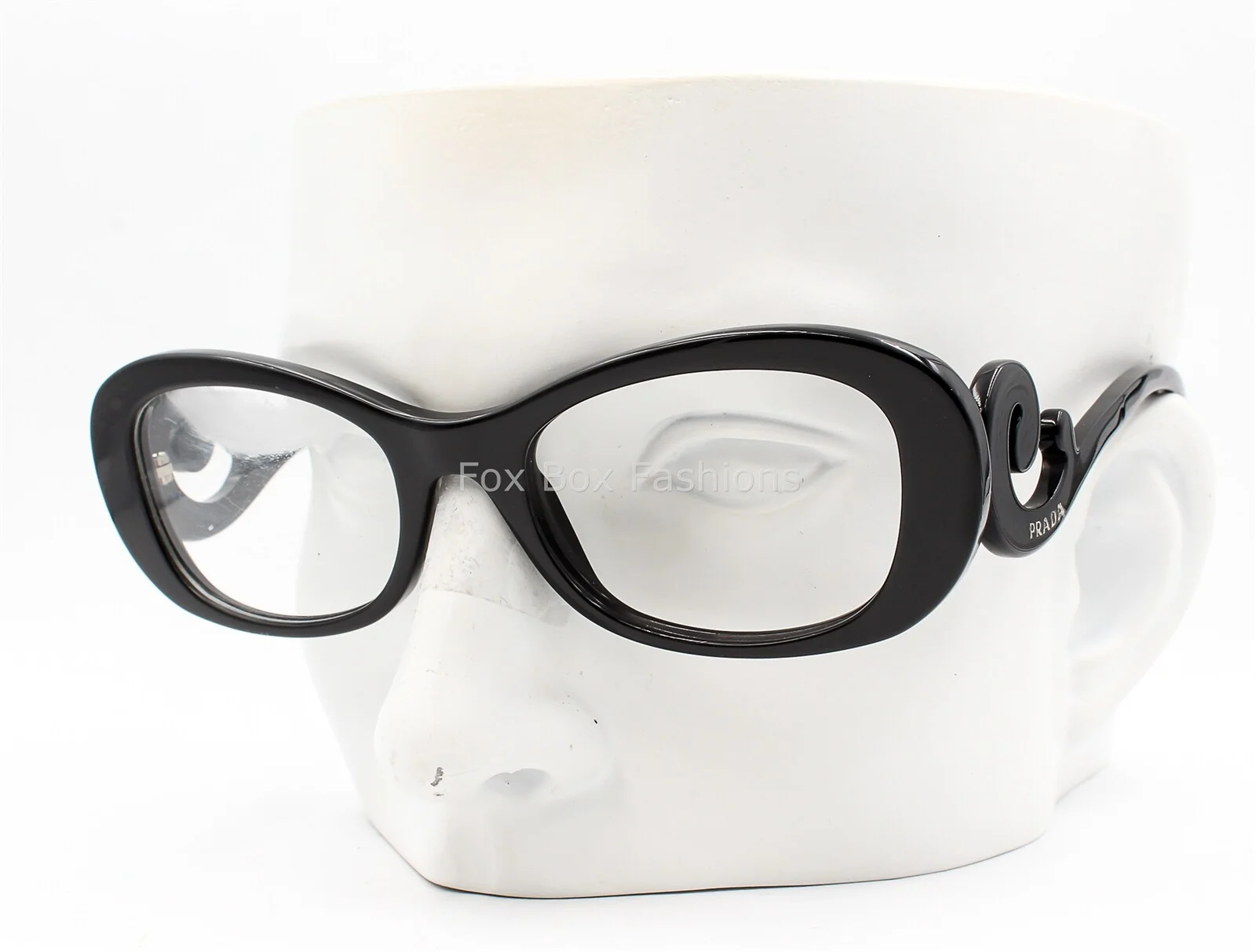 Prada VPR 09P 1AB-1O1 Eyeglasses Glasses Black Baroque Swirl 52-19-135 w/case