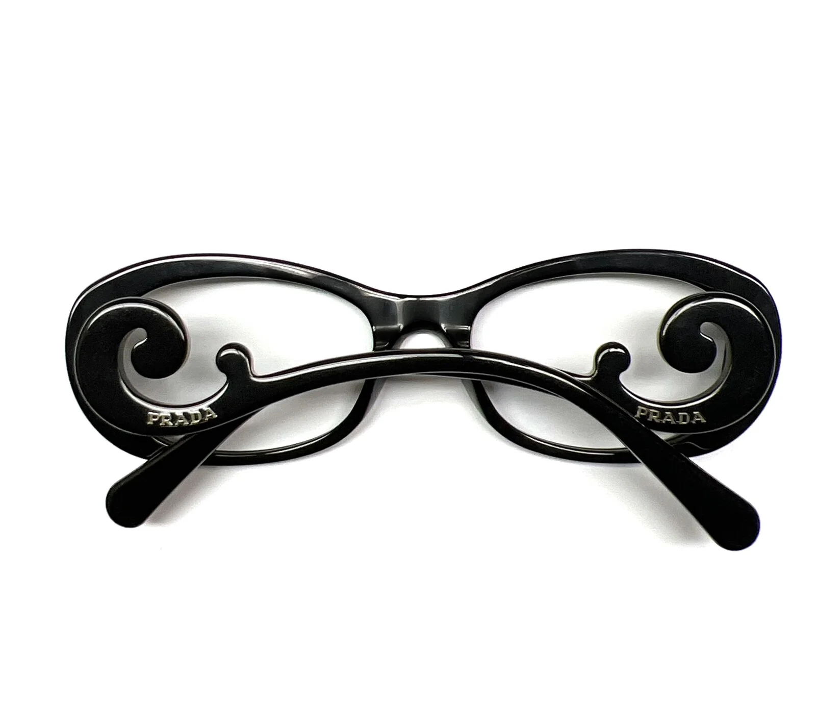 Prada VPR 09P 1AB-1O1 Eyeglasses Glasses Black Baroque Swirl 52-19-135 w/case 4