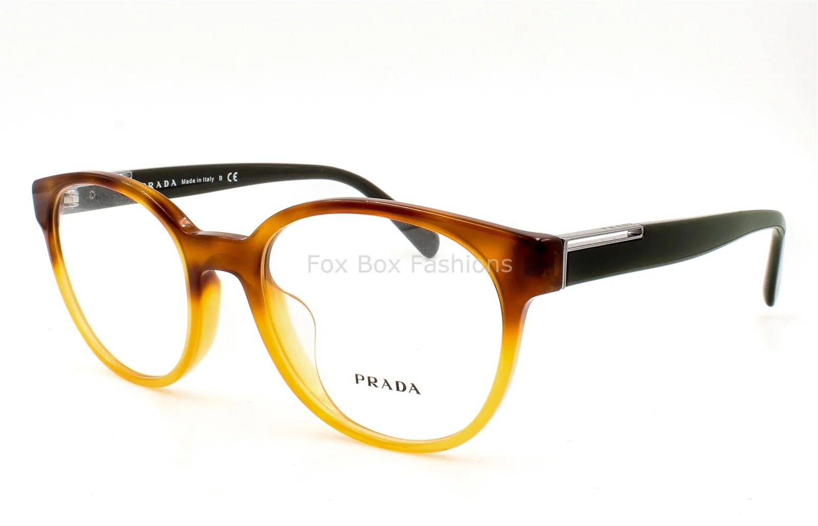 Prada VPR 10U-F NKO-1O1 Eyeglasses Glasses Havana Yellow Ombre Alternative Fit 3